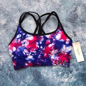 NWT TIE DYE Calvin Klein sports bra